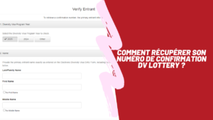 Récupérer son Numéro de Confirmation DV Lottery